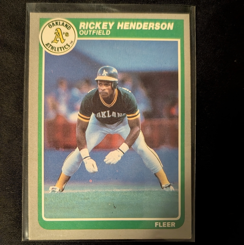 Fleer Rickey Henderson Baseball Trading Card #425